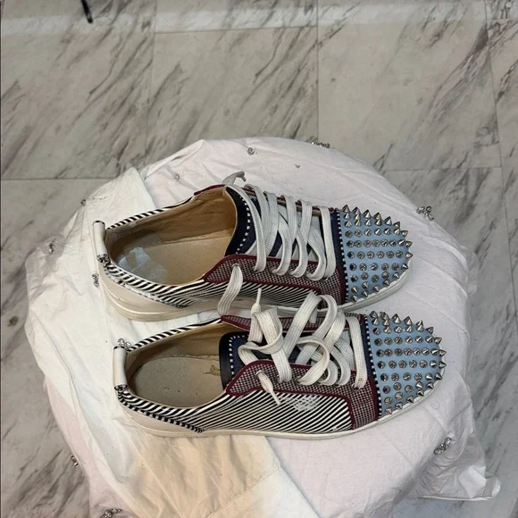 Christian Louboutin Multicolor Spiked Sneakers